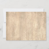 Lässige Handschrift Rustikales Holzhochzeittypogra Save The Date (Rückseite)