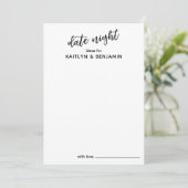 Lässige Handschrift Typografie Datum Nachtideen Hinweiskarte (Stehend Vorderseite)