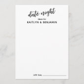 Lässige Handschrift Typografie Datum Nachtideen Hinweiskarte (Vorderseite)