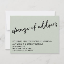 Lässige Handschriftenänderung für die Adressseite  Mitteilungskarte