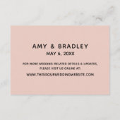 Lässige handschriftliche Hochzeitsunterkünfte Begleitkarte (Rückseite)