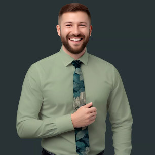 Lässige hellblaue Blumenmuster Krawatte