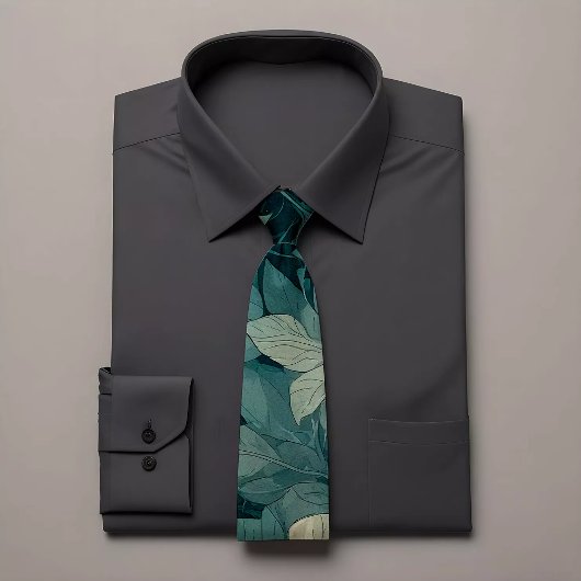 Lässige hellblaue Blumenmuster Krawatte