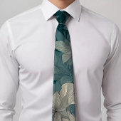 Lässige hellblaue Blumenmuster Krawatte