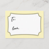 Lässige, hellgelbe Kinderdusche ohne Umschlag Begleitkarte (Rückseite)