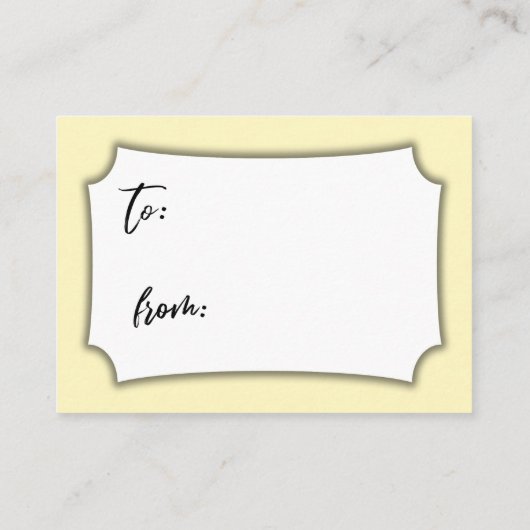 Lässige, hellgelbe Kinderdusche ohne Umschlag Begleitkarte (Rückseite)