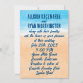 Lässige Hochzeit am Strand Einladung (Vorderseite)