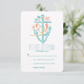 Lässige Hochzeit am Strand UAWG RSVP Karte (Stehend Vorderseite)