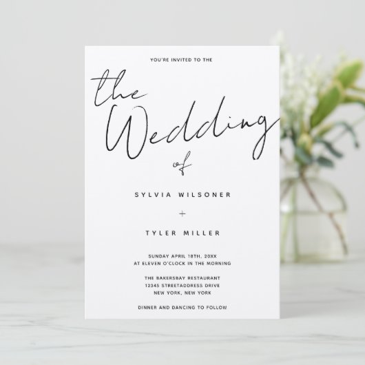 Lässige Hochzeit Einladung (Stehend Vorderseite)