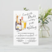 Lässige Hochzeit Erfrischung Einladung (Stehend Vorderseite)