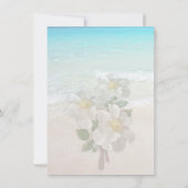 Lässige Hochzeit in der Rose des tropischen Meeres Einladung (Rückseite)