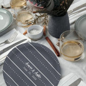 Lässige Hochzeit in der Schule Pappteller