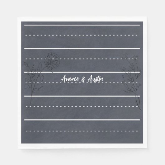 Lässige Hochzeit in der Schule Serviette (Vorderseite)