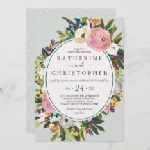 Lässige Hochzeit mit bemalten Blumen