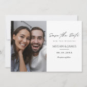 Lässige Hochzeit mit einfachem Foto Save The Date (Vorderseite)