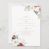 Lässige Hochzeit mit klassischem Gold Einladung (Vorderseite)