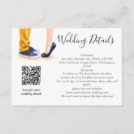 Lässige Hochzeit Modernes Drehbuch Illustration Begleitkarte