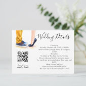 Lässige Hochzeit Modernes Drehbuch Illustration Begleitkarte (Stehend Vorderseite)