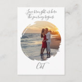 Lässige Hochzeit Modernes Drehbuch Illustration Begleitkarte (Rückseite)