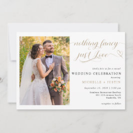 Lässige Hochzeit nur Liebe Einladung