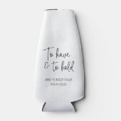 Lässige Hochzeit von Bier zu haben und zu halten Flaschenkühler (Vorderseite)