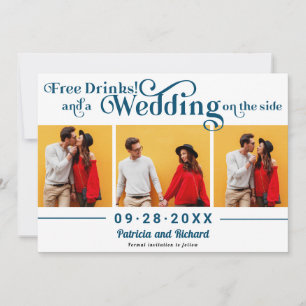 Lässige Hochzeiten mit kostenlosen Drinks sparen d Einladung