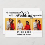 Lässige Hochzeiten mit kostenlosen Drinks sparen d Einladung (Vorne/Hinten)