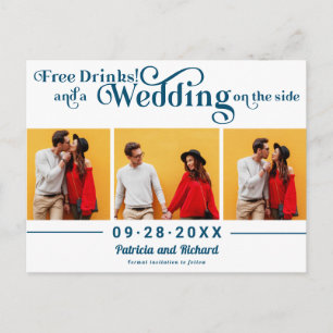 Lässige Hochzeiten mit kostenlosen Drinks sparen d Postkarte