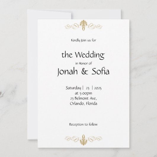 Lässige Hochzeitsankündigung Einladung (Rückseite)