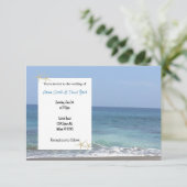 Lässige Hochzeitseinladung am Strand Einladung (Stehend Vorderseite)