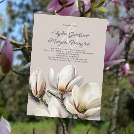 Lässige Hochzeitseinladung Süd Magnolien Einladung