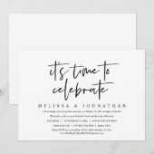 Lässige Hochzeitsfeier, es ist Zeit zu feiern Einladung (Vorne/Hinten)