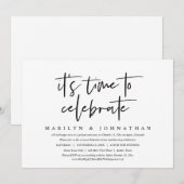 Lässige Hochzeitsfeier, es ist Zeit zu feiern Einladung (Vorne/Hinten)