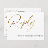 Lässige Imitate Gold Handschriftlich UAWG Song-Anf Postkarte (Vorne/Hinten)