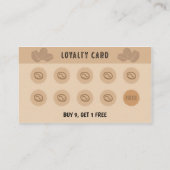 Lässige Kaffeebohnen Fügen Sie Ihrem Logo-Kaffeesh Treuekarte (Rückseite)