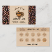 Lässige Kaffeebohnen Fügen Sie Ihrem Logo-Kaffeesh Treuekarte (Vorne/Hinten)