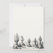 Lässige Kaktus Hochzeit Einladung (Rückseite)