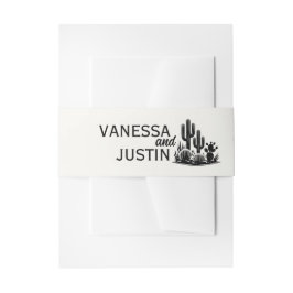 Lässige Kaktus Hochzeit Einladungsbanderole