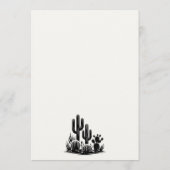 Lässige Kaktus Hochzeit Menükarte (Rückseite)
