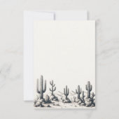 Lässige Kaktus Hochzeit RSVP Karte (Rückseite)