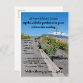 Lässige Landstraße Gelbe Sonnenblumen Hochzeit Einladungspostkarte (Vorne/Hinten)