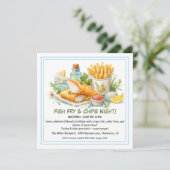 Lässige Meeresfrüchte - Fisch & Chips Geburtstag Feiertagskarte (Stehend Vorderseite)