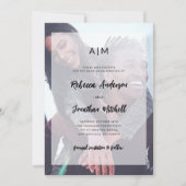 Lässige moderne Schrift | Foto-Overlay und QR-Code Save The Date (Vorderseite)