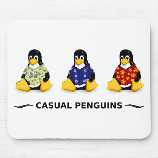 Lässige Pinguine Mousepad (Vorne)