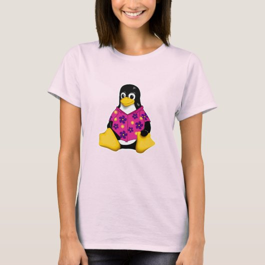 Lässige Pinguine Rosa Original T - Shirt (Vorderseite)