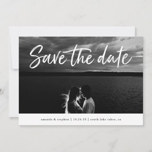 Lässige Pinsel | FOTO SAVE THE DATE (Vorderseite)