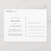 Lässige Pinsel | FOTO SAVE THE DATE Ankündigungspostkarte (Rückseite)