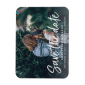 Lässige Pinsel | FOTO SAVE THE DATE Magnet (Vertikal)