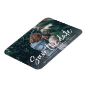 Lässige Pinsel | FOTO SAVE THE DATE Magnet (Linke Seite)