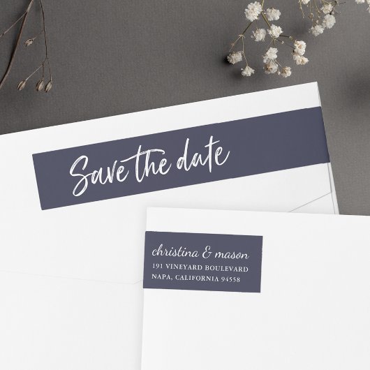 Lässige Pinsel | SAVE THE DATE RÜCKSENDEADRESSE